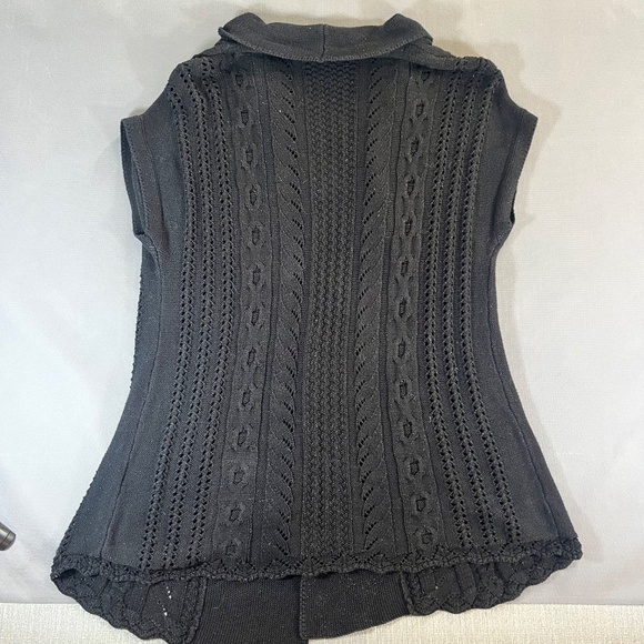 CHRISTOPHER & BANKS, BLACK Cardigan Sweater Woman’s Size Large - Picture 4 of 4